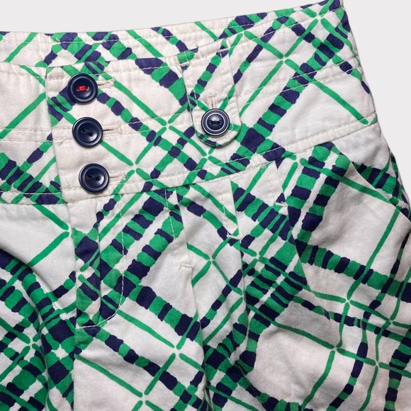 Anthropologie Womens hei hei Shorts Size 0 Multicolor Green White Geometric - Picture 9 of 16